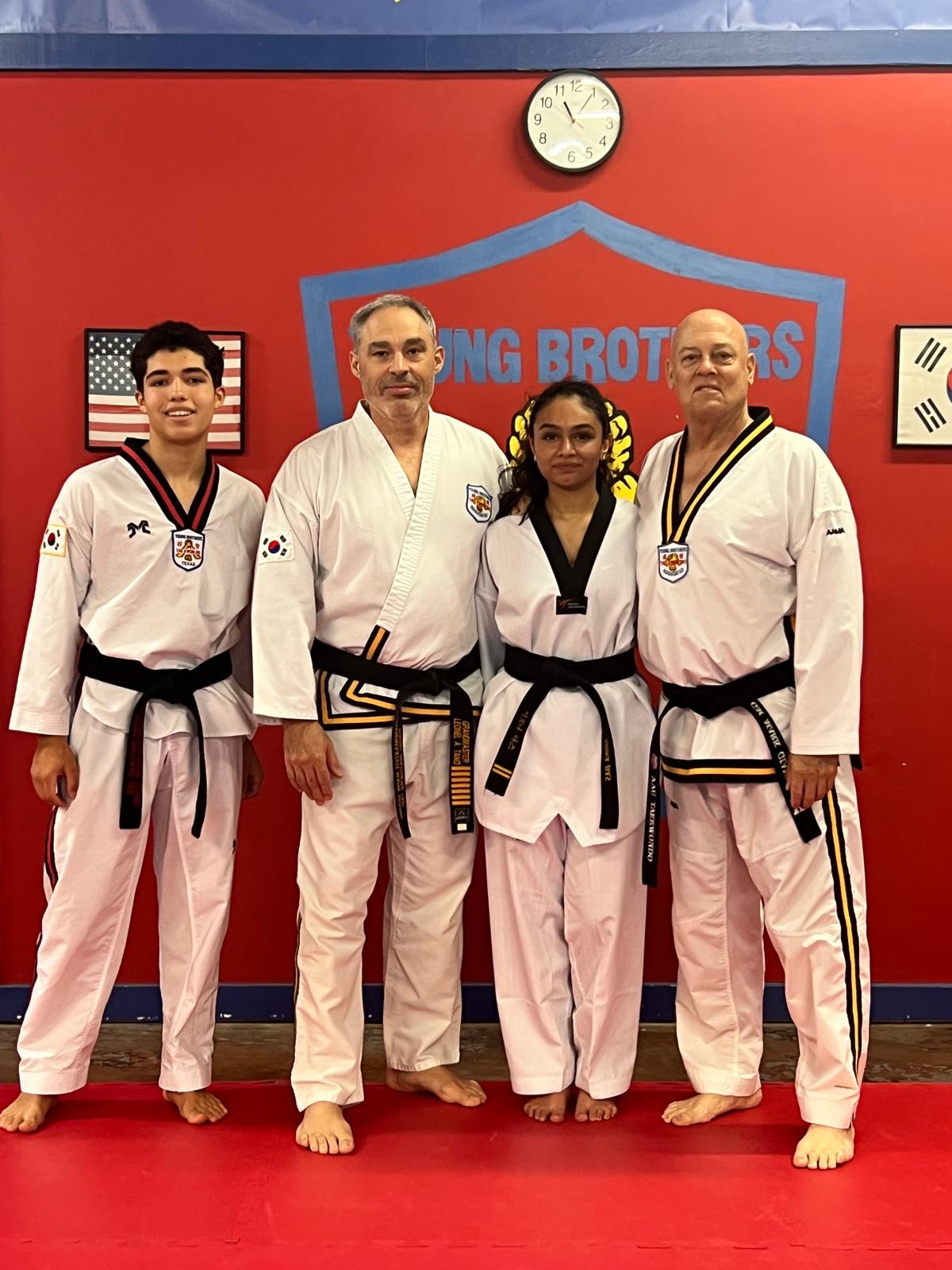 Siona with members of her martial-arts community.